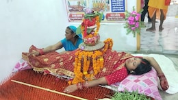Bihar Woman Lies On Bed Of 2,516 Sharp Nails As Part Of Navratri Devotion