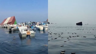 वीडियो: होर्मुज में डूबे मालवाहक जहाज से आईफोन और परफ्यूम लूटने ईरानी मछुआरे दौड़े