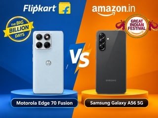 Amazon पर Samsung Galaxy A56 5G, Flipkart पर Motorola Edge 70 Fusion की डील, 30 हजार में कौनसा फोन बेहतर?