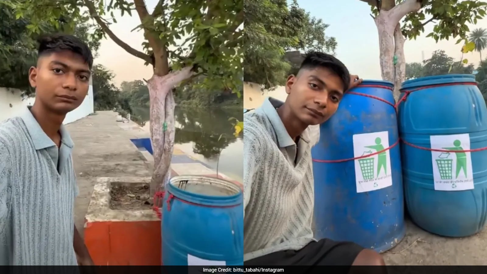 Developer Dustbin Icon Bittu Tabahi Disheartened After Dustbin Placed To Keep River Clean Gets ...