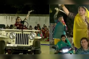 Rajput Women Perform Talwaar Raas While Driving Cars, Scooters: Watch