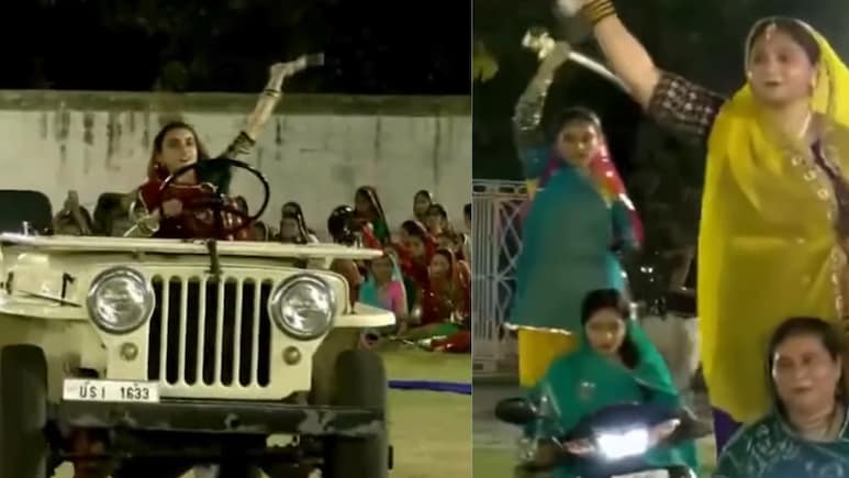Rajput Women Perform Talwaar Raas While Driving Cars, Scooters: Watch