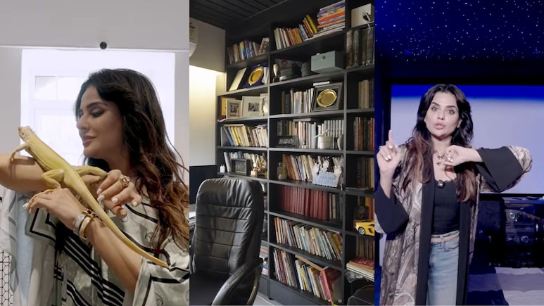 Inside <i>Bigg Boss 18</i> Star Sara Arfeen Khan's Home With An Iguana, Piano, Library, And Cinema Room