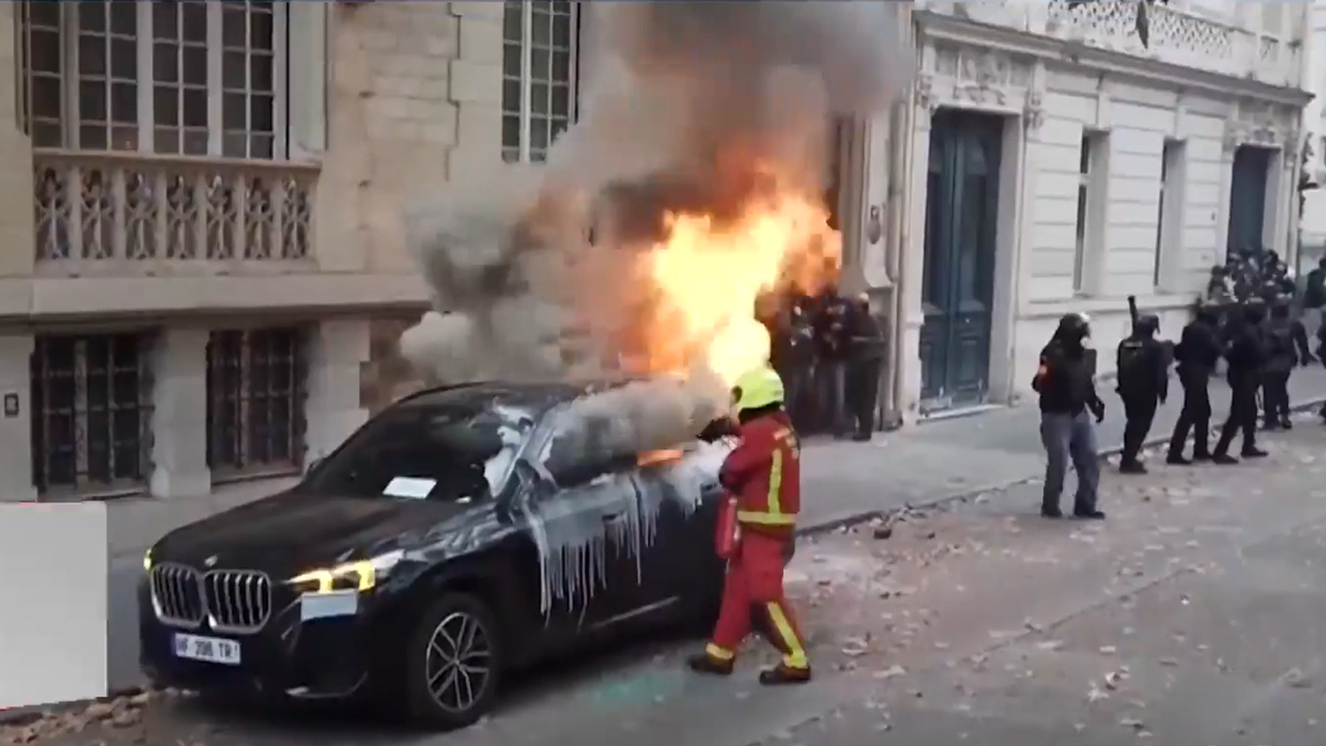 France Erupts In Violent Protests Over Cost Of Living, Cars Set Ablaze