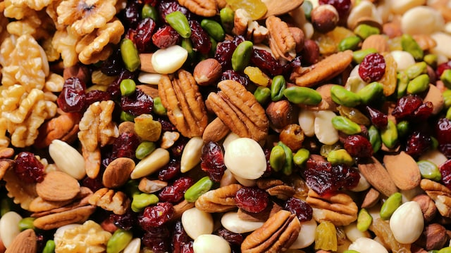Nuts can be easy additions to your daily diet, and they provide fibre, protein and healthy fats