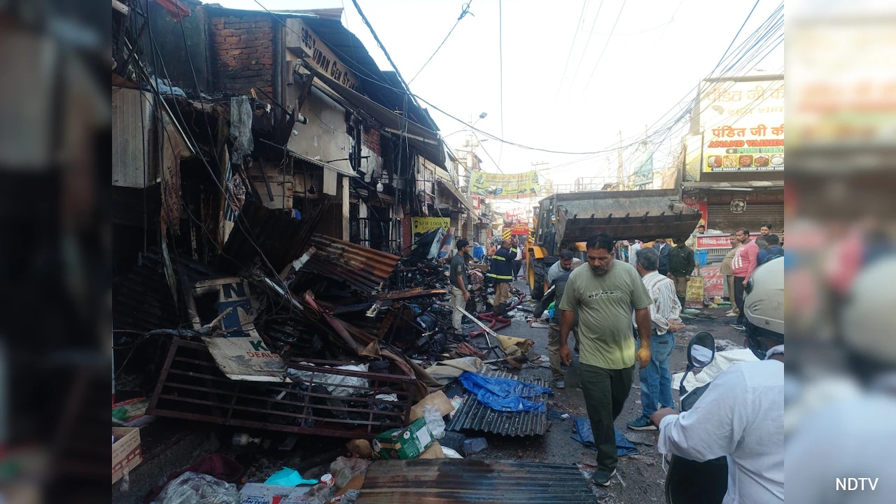 40 Shops Destroyed In Massive Fire At Jammu Market