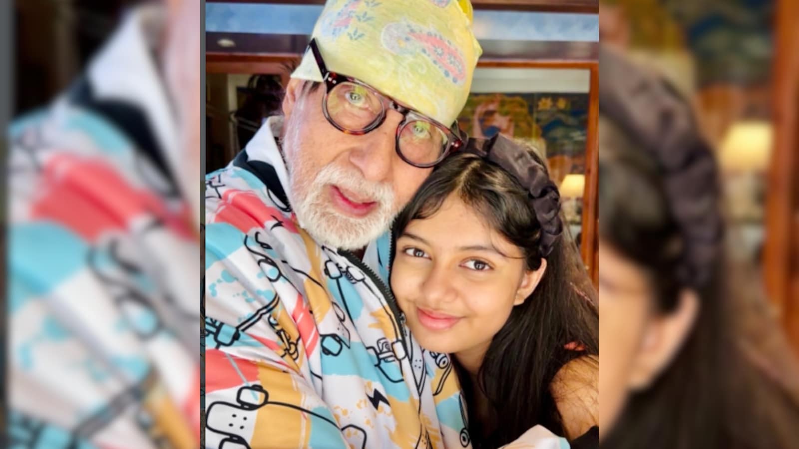 84 岁的阿米特巴·巴强 (Amitabh Bachchan) 收到艾西瓦娅 (Aishwarya) 和阿拉迪亚 (Aaradhya) 的共同生日祝福