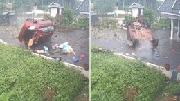 On Camera, Car Rams Kerala Home's Wall, Flips Onto Its Lawn