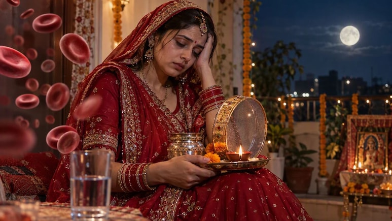 भारत की 57% महिलाएं एनीमिया से प्रभावित, करवाचौथ में निर्जला व्रत रखने से कितना बढ़ता है रिस्क?&nbsp;