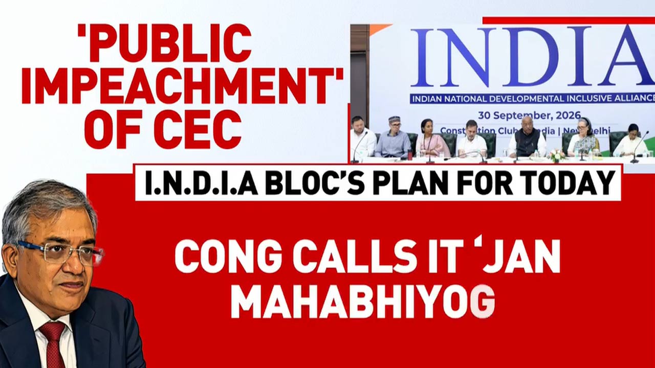 INDIA Bloc Launches 'Public Impeachment' Of CEC Amid Fresh Poll Row