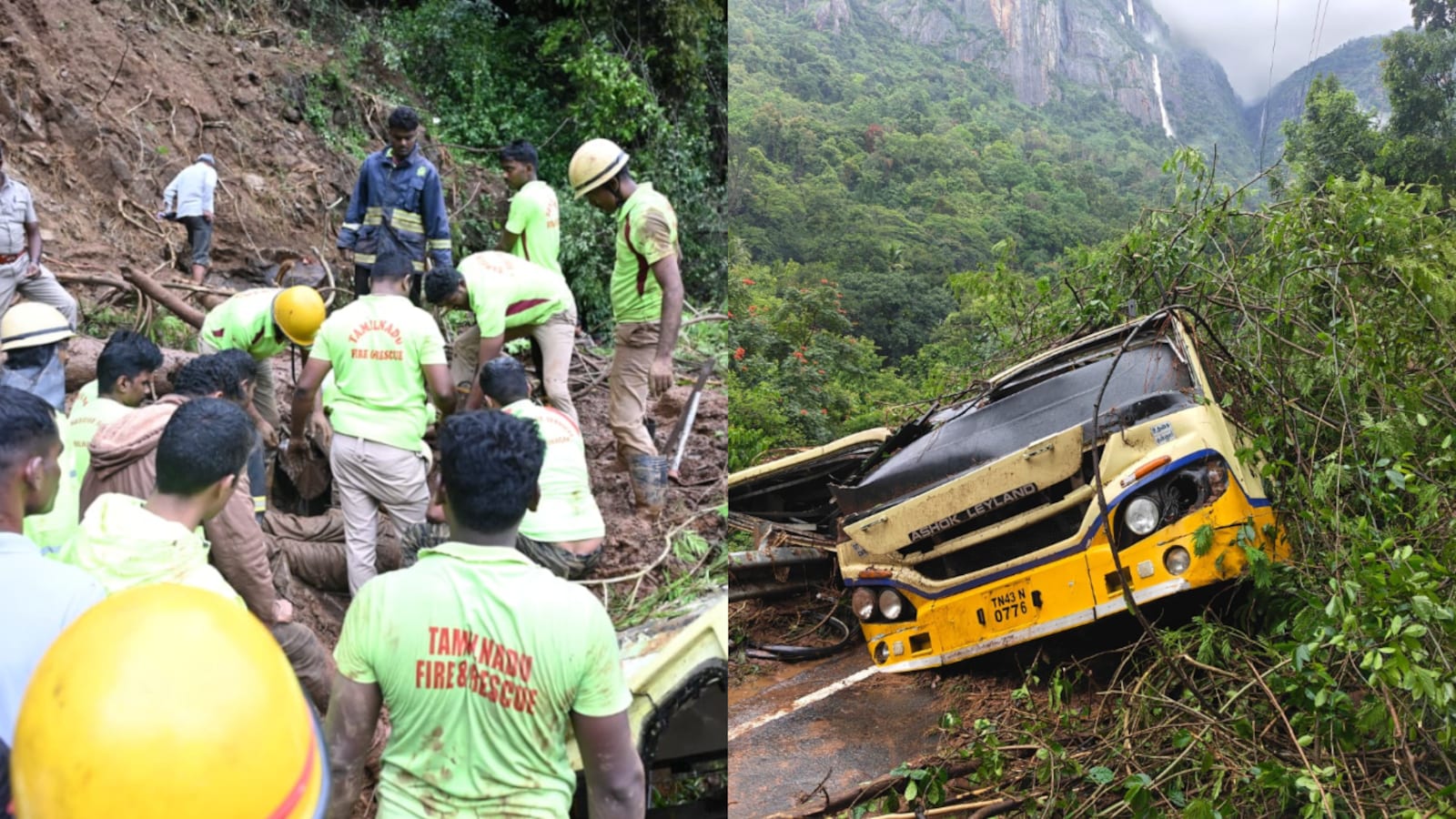 TNSTC Bus Driver Killed, Conductor Injured in Nilgiris Mudslide Amid Heavy Rain