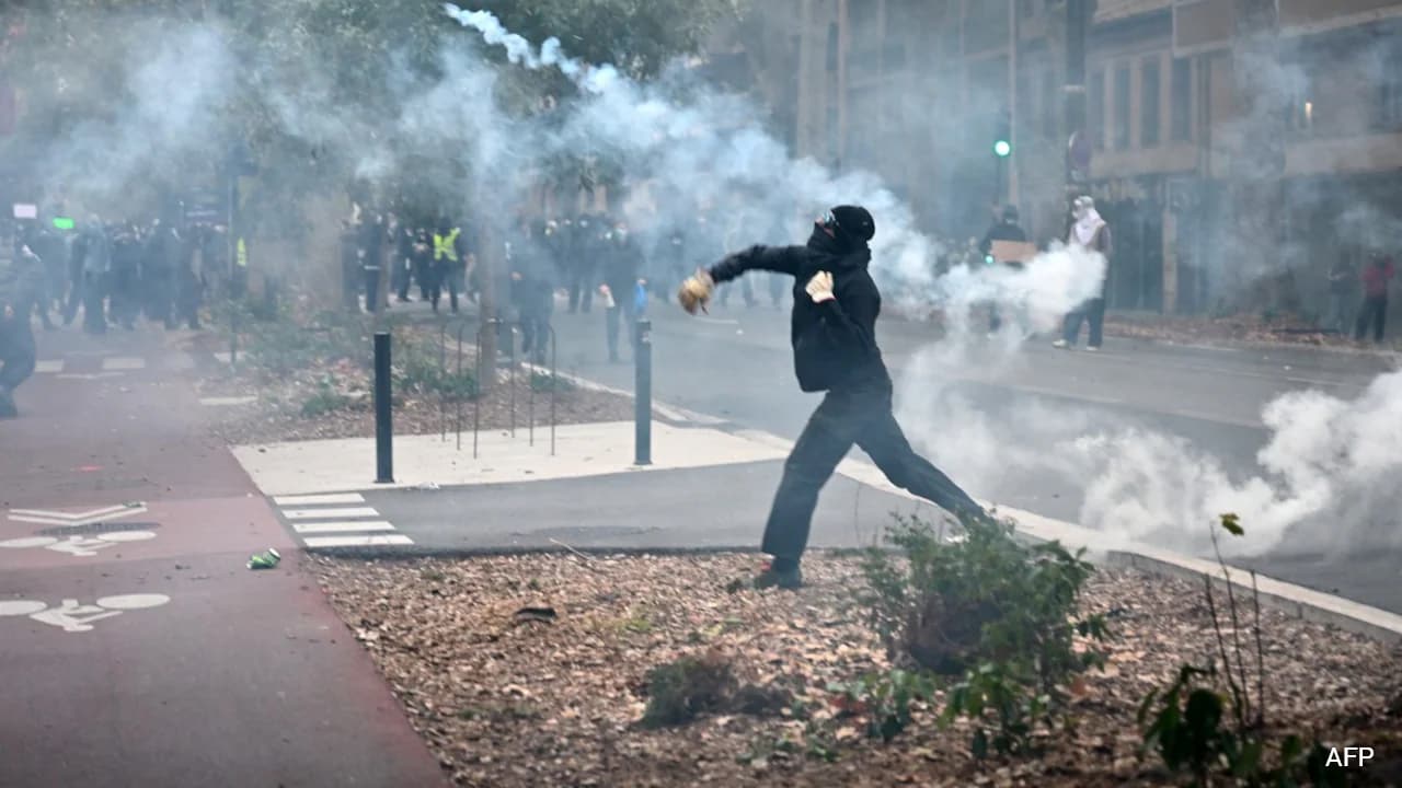 Clashes Break Out As Hundreds Of Thousands Protest In France