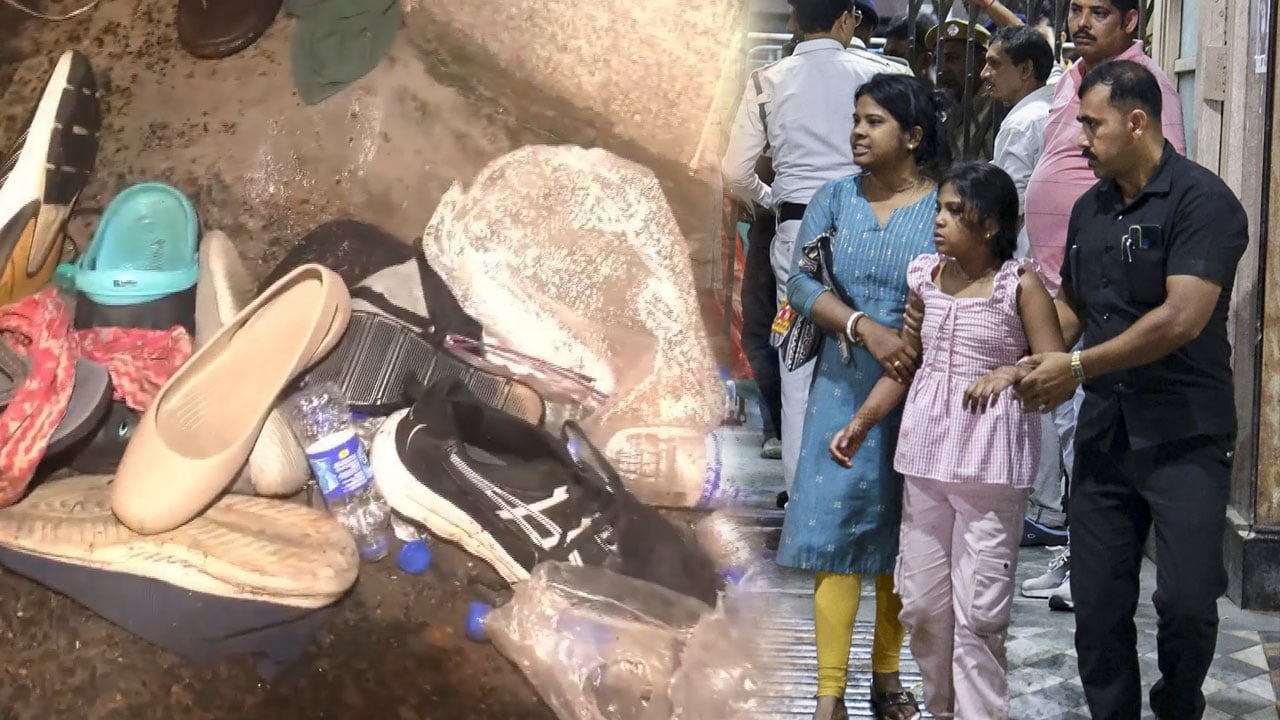 Shoes And Personal Belongings Left Behind After Deadly Kolkata Pandal Stampede