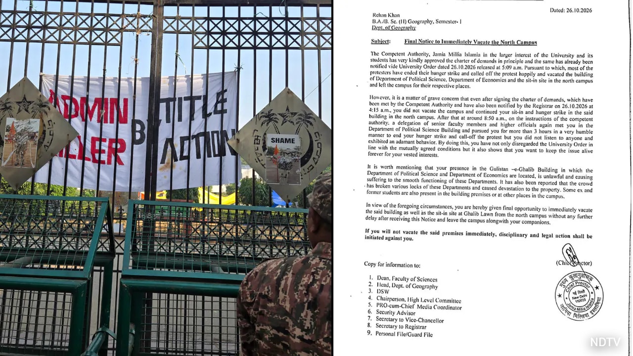 Students vs Jamia Continues, University Gives Last Warning To Vacate Site