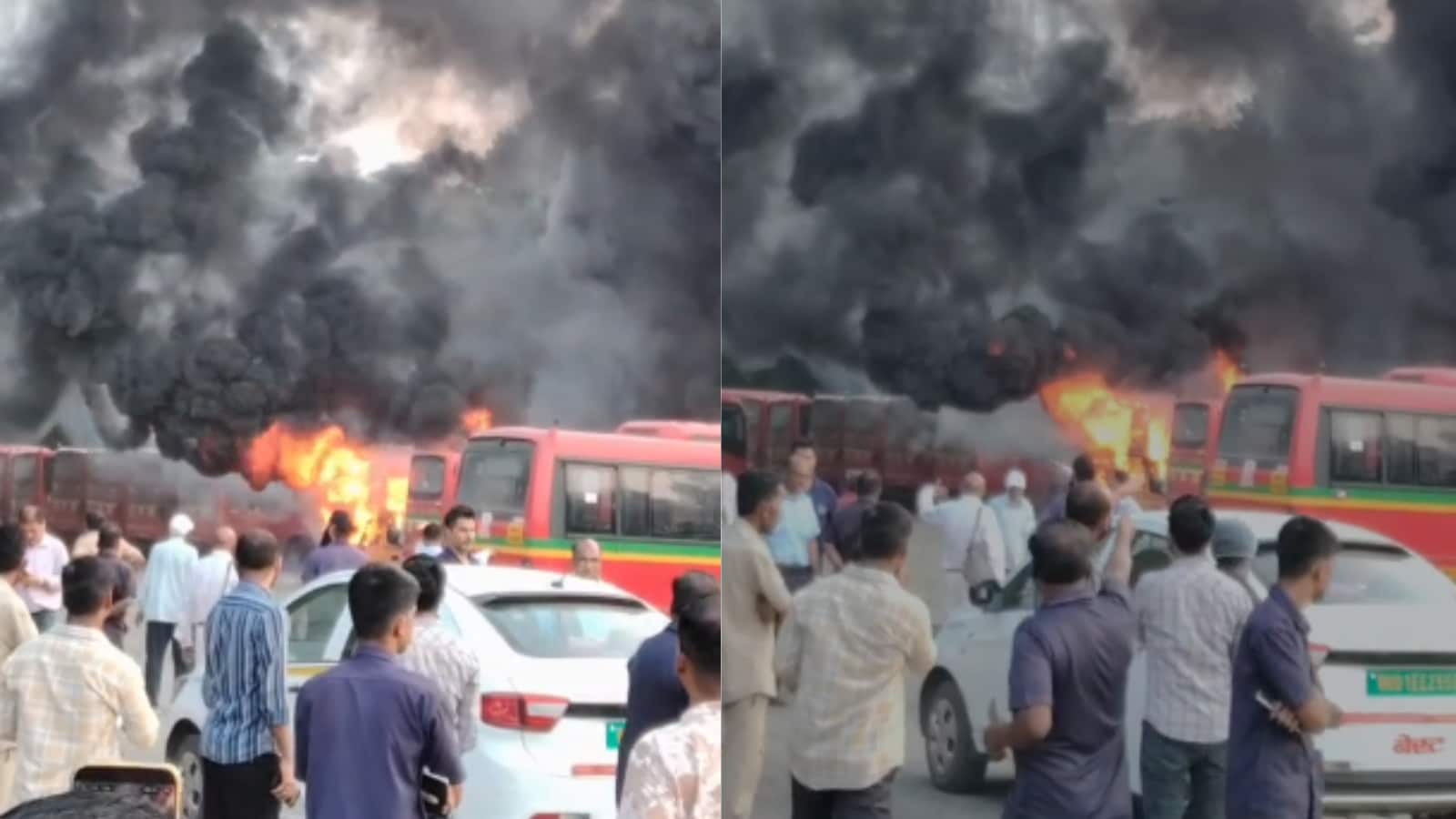 Major Fire Destroys Around 10 Buses at Mumbai BEST Anik Depot, No Injuries Reported
