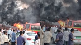 Massive Fire At Mumbai Depot, CNG-Run Buses Seen Burning