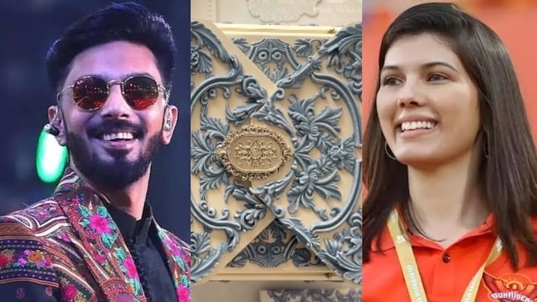 அனிருத் – காவ்யா மாறன் திருமண வரவேற்பு அழைப்பிதழ் வைரல்! ஐவரி, பவுடர் ப்ளூ நிறத்தில் அசத்தல் டிசைன்