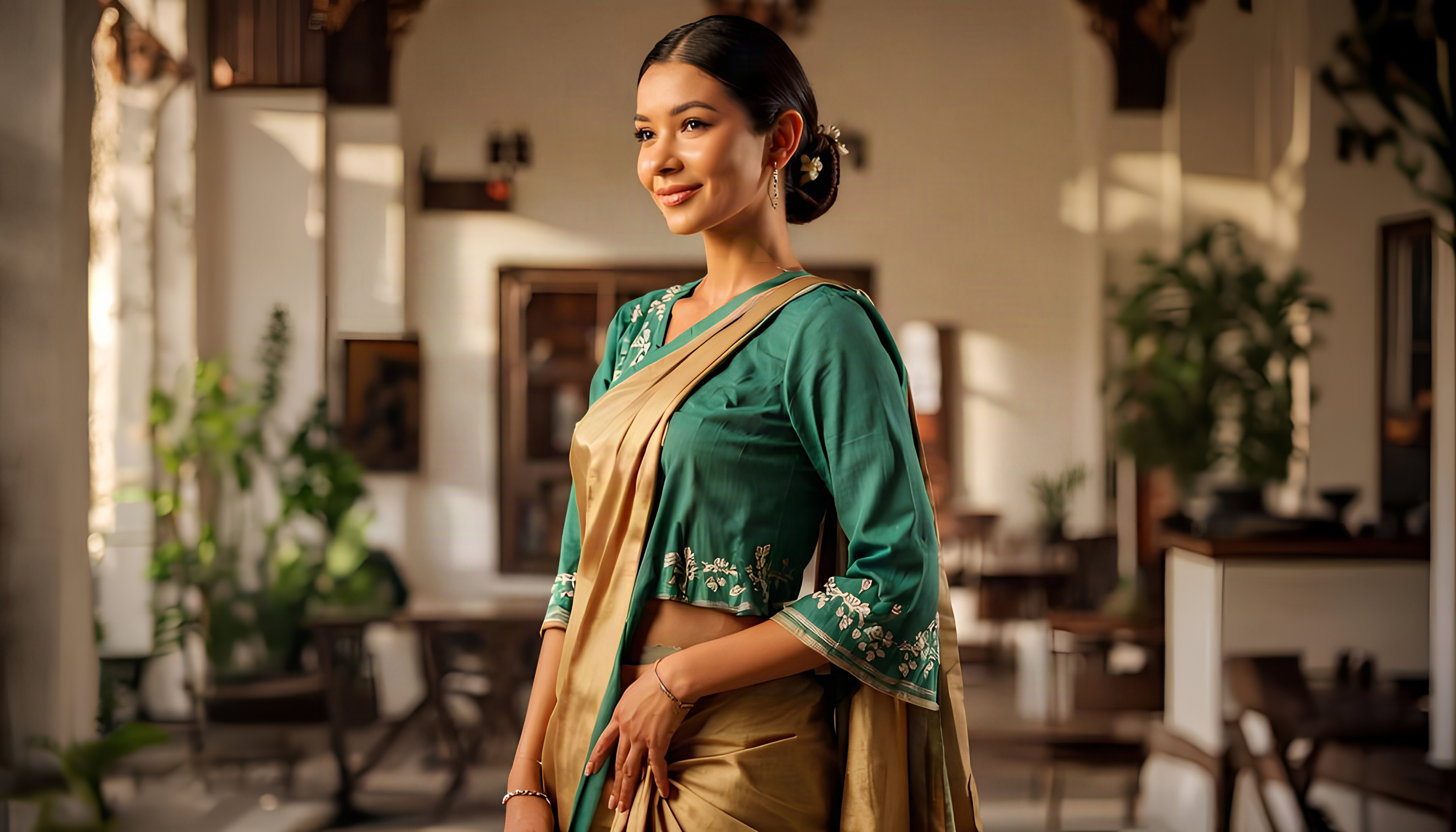Top 5 Statement Blouses For A Durga Puja Saree Under ₹1,150
