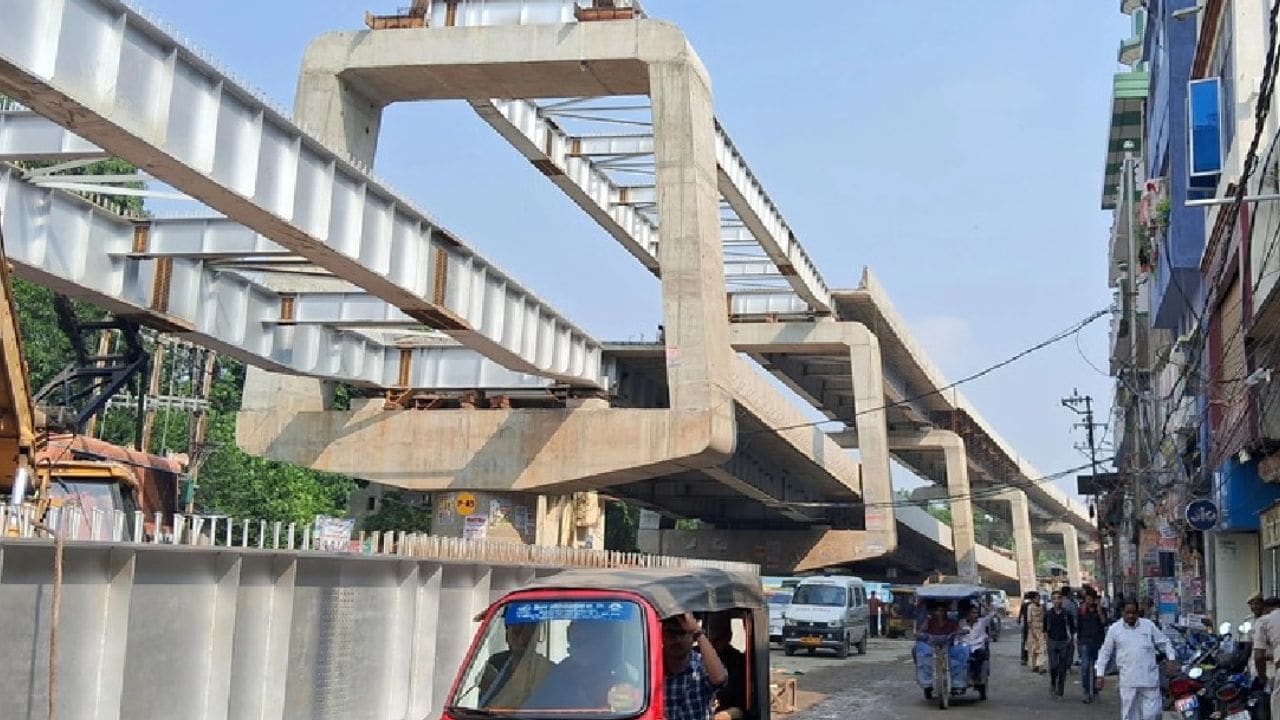  double decker metro flyover Delhi Yamuna Vihar Bhajanpura