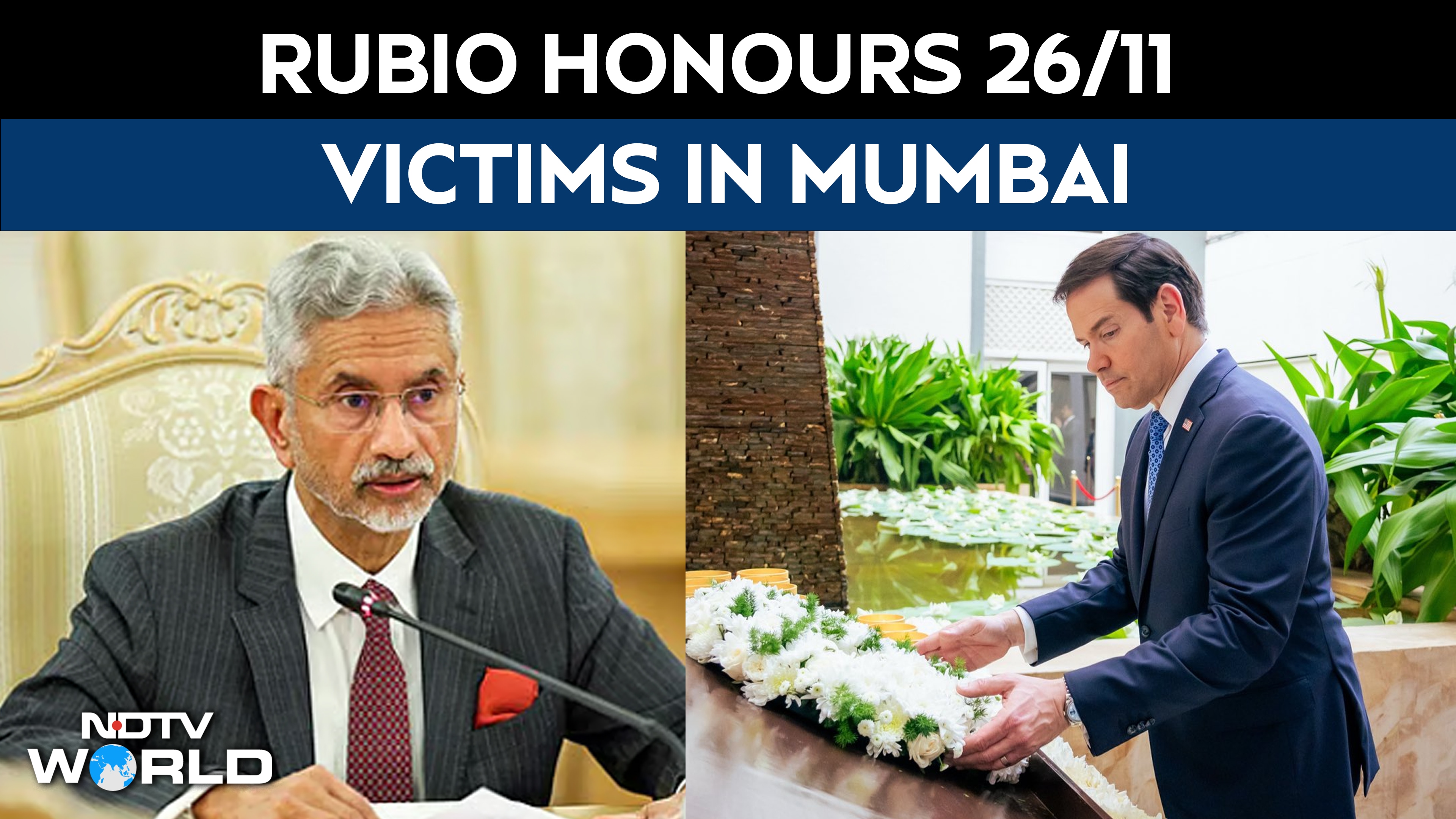 EAM S Jaishankar Lauds Marco Rubio For Honouring 26/11 Victims At Mumbai Memorial