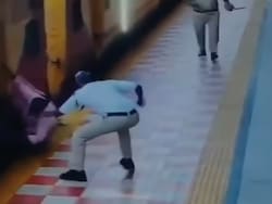 Traffic Constable Saves Man After He Slips While Boarding Moving Train In Andhra Pradesh