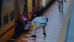 Traffic Constable Saves Man After He Slips While Boarding Moving Train In Andhra Pradesh