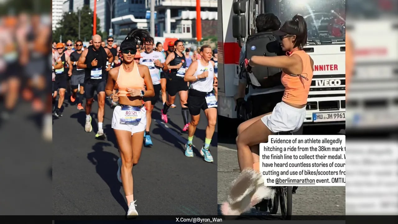 ndtv.com - Nikhil Pandey - Fitness Influencer Caught Riding Bike During Berlin Marathon, Sponsor Drops Her