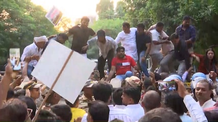 BJP Protests Outside Congress HQ Over Women's Safety, Akoijam Row