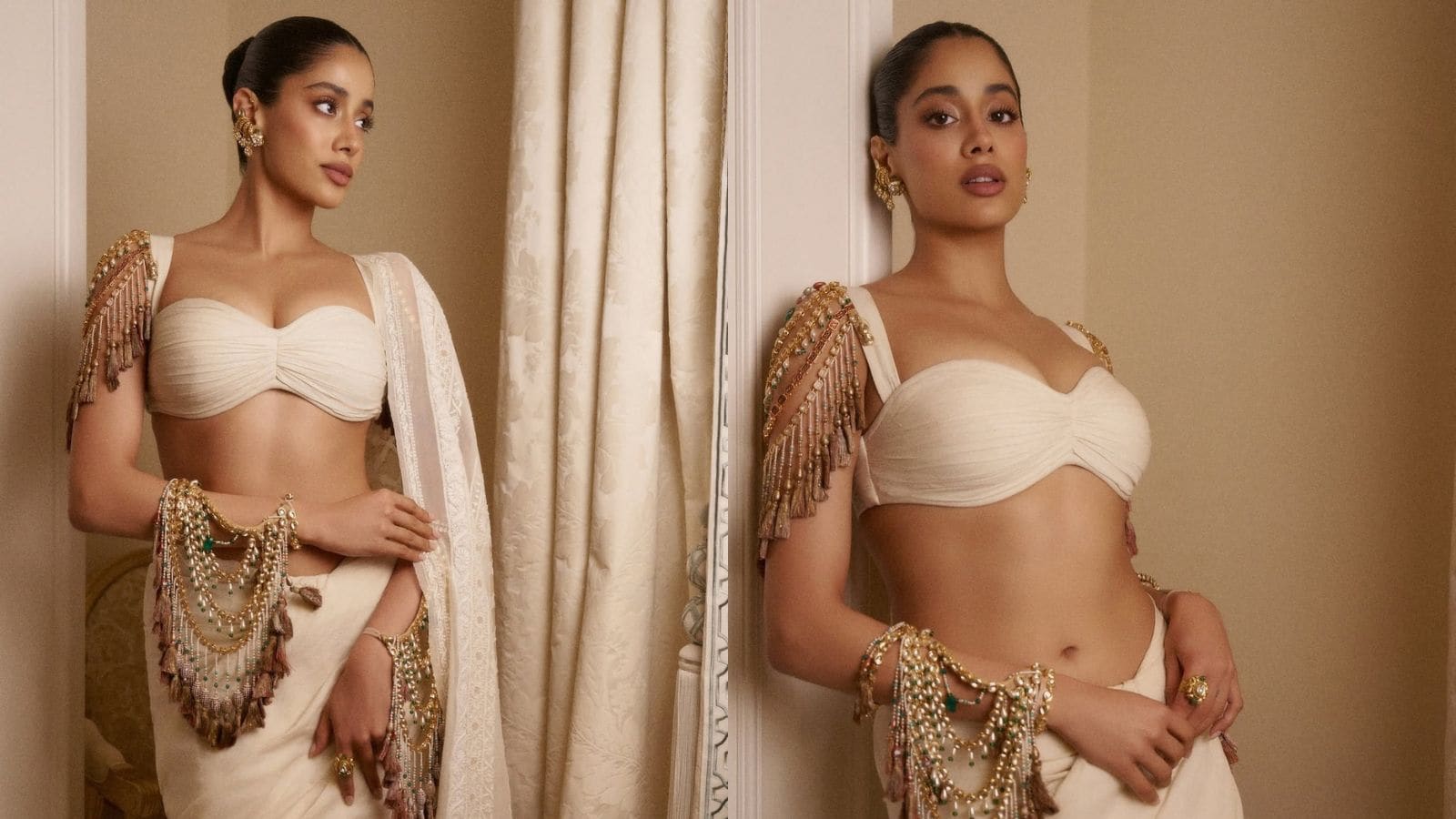 Janhvi Kapoor Showcases Contemporary Bengal Muslin Saree at BoF Gala in Paris