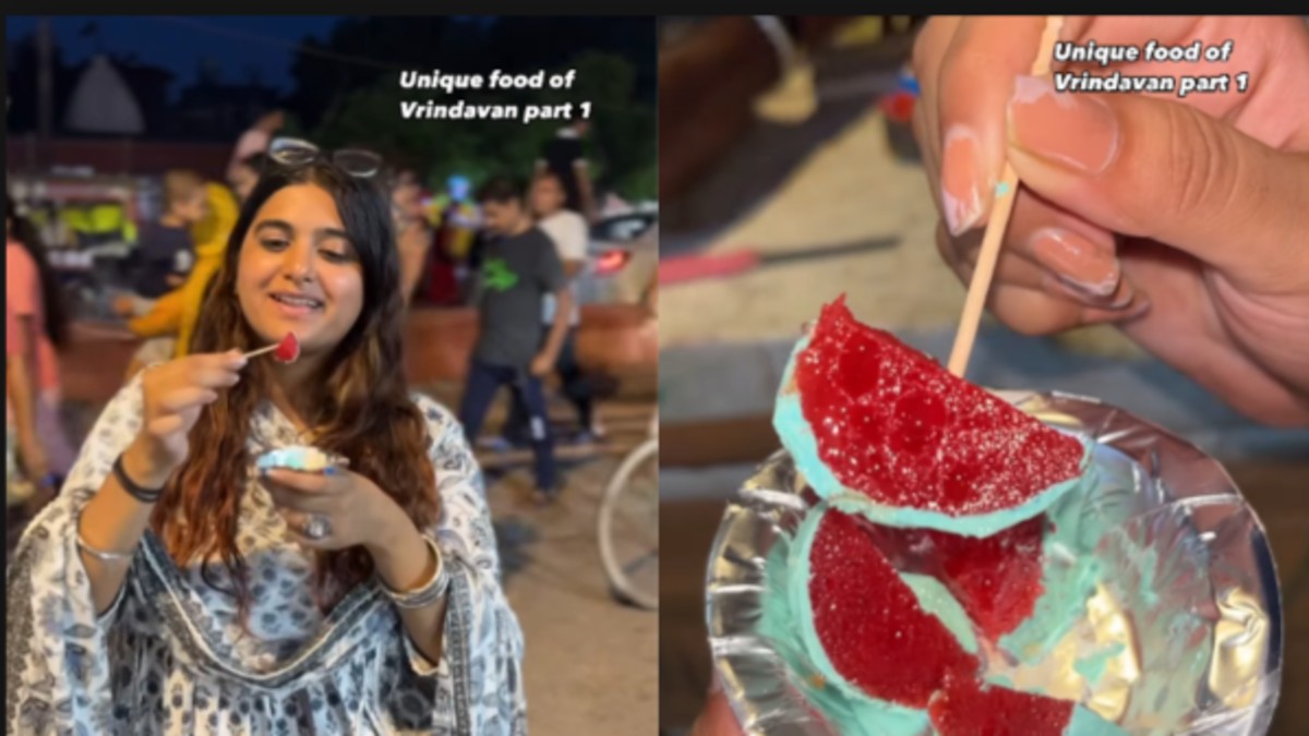 Food Vlogger Tries Unique Makhan Tarbooz In Vrindavan, Calls It Delicious