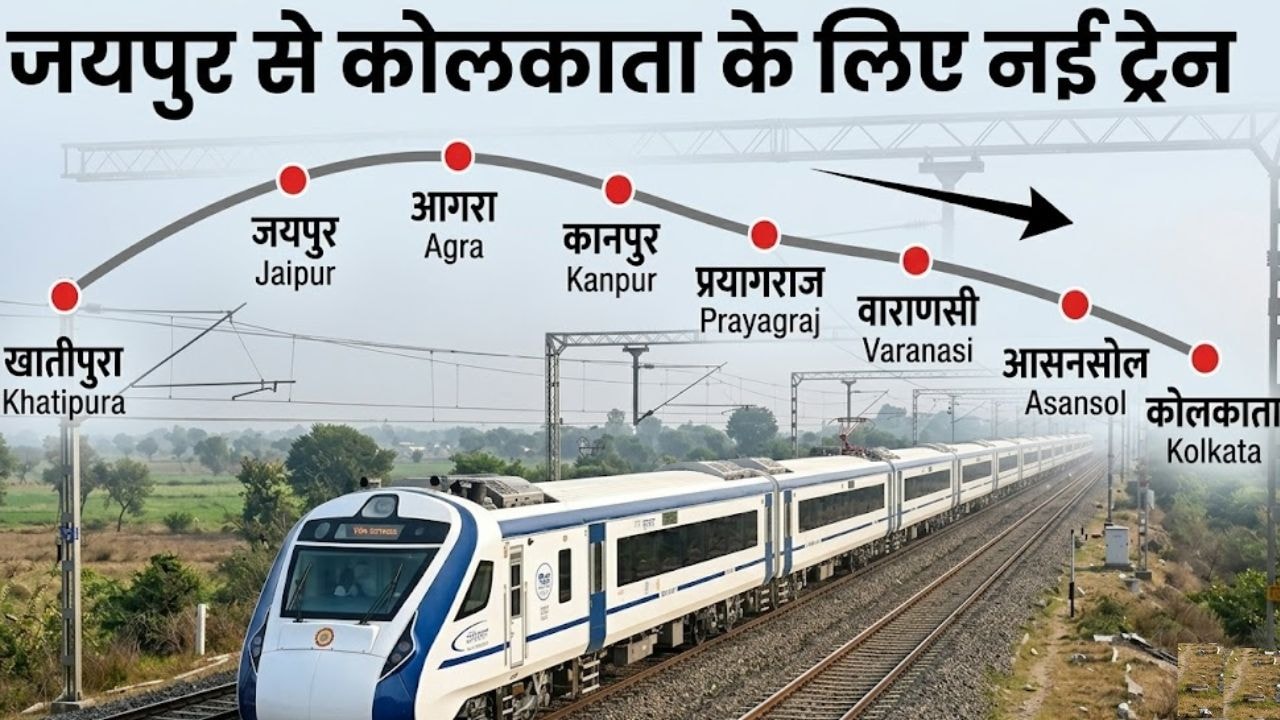जयपुर से कोलकाता के लिए चलेगी नई वीकली स्पेशल ट्रेन! आगरा, कानपुर, प्रयागराज और गया भी जाएगी; देखें पूरा शेड्यूल और टाइमटेबल