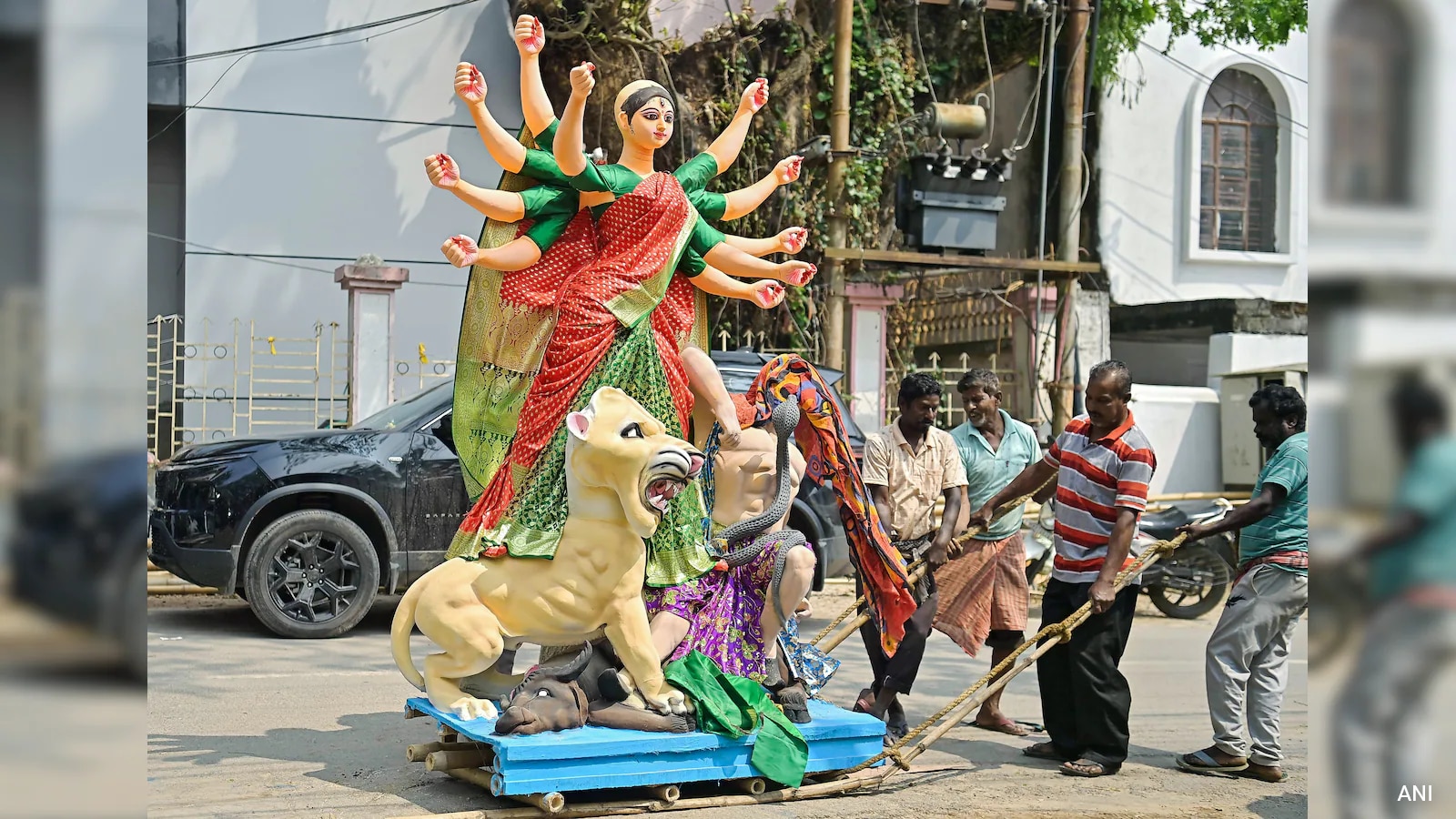 Egg Thrown Near Durga Idol Procession in Hyderabad, Police Investigate