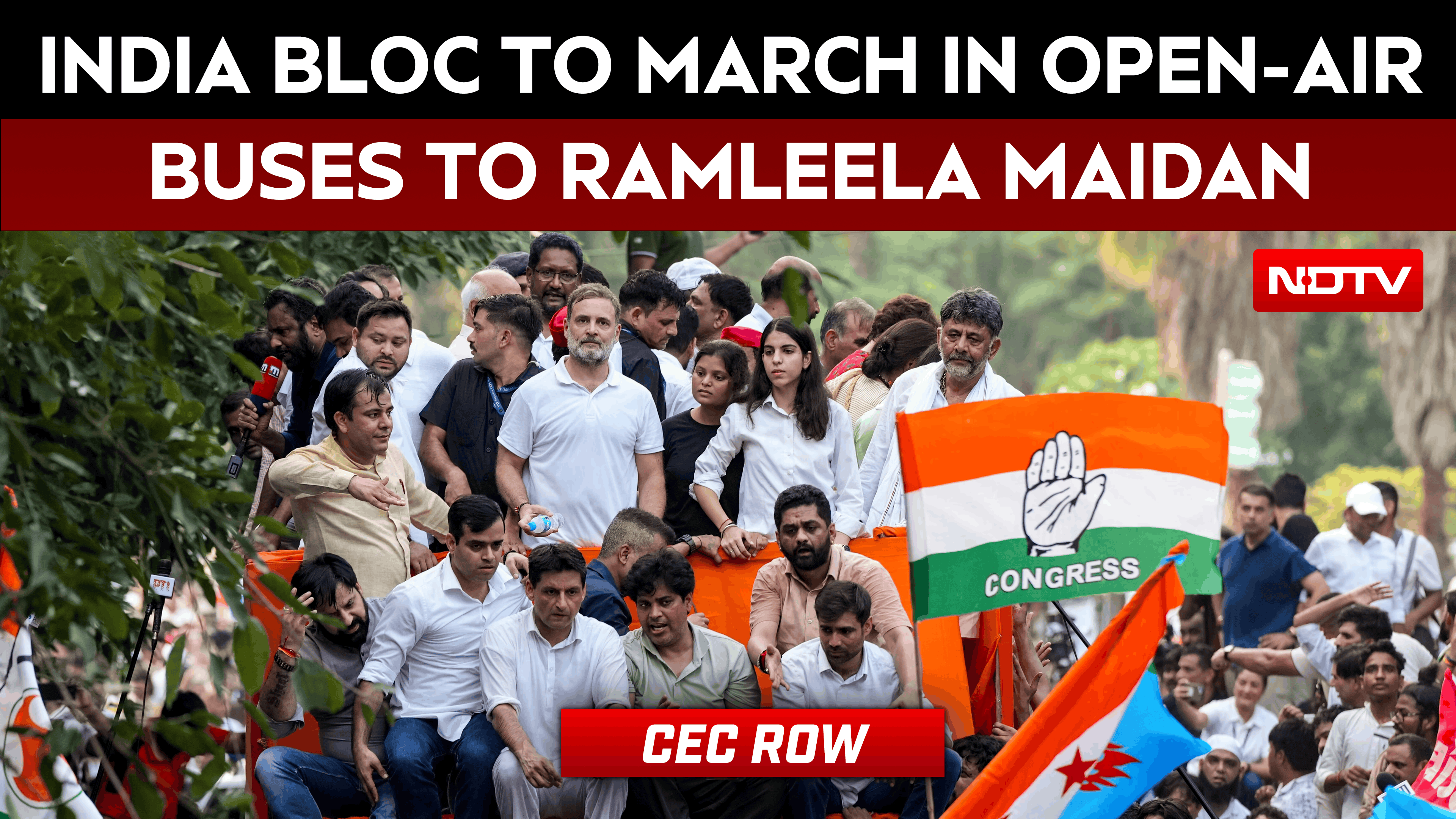 INDIA Bloc Leaders To March To Ramlila Maidan In Open-Top Bus, Kharge To Host At Constitution Club