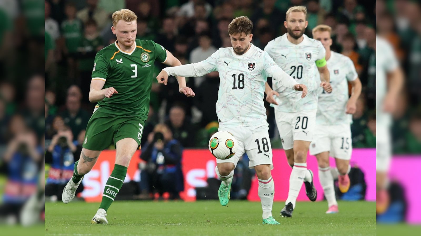 Fiery Scenes On Field As Gaza War Protests Halt Ireland-Austria Nations League Match Twice