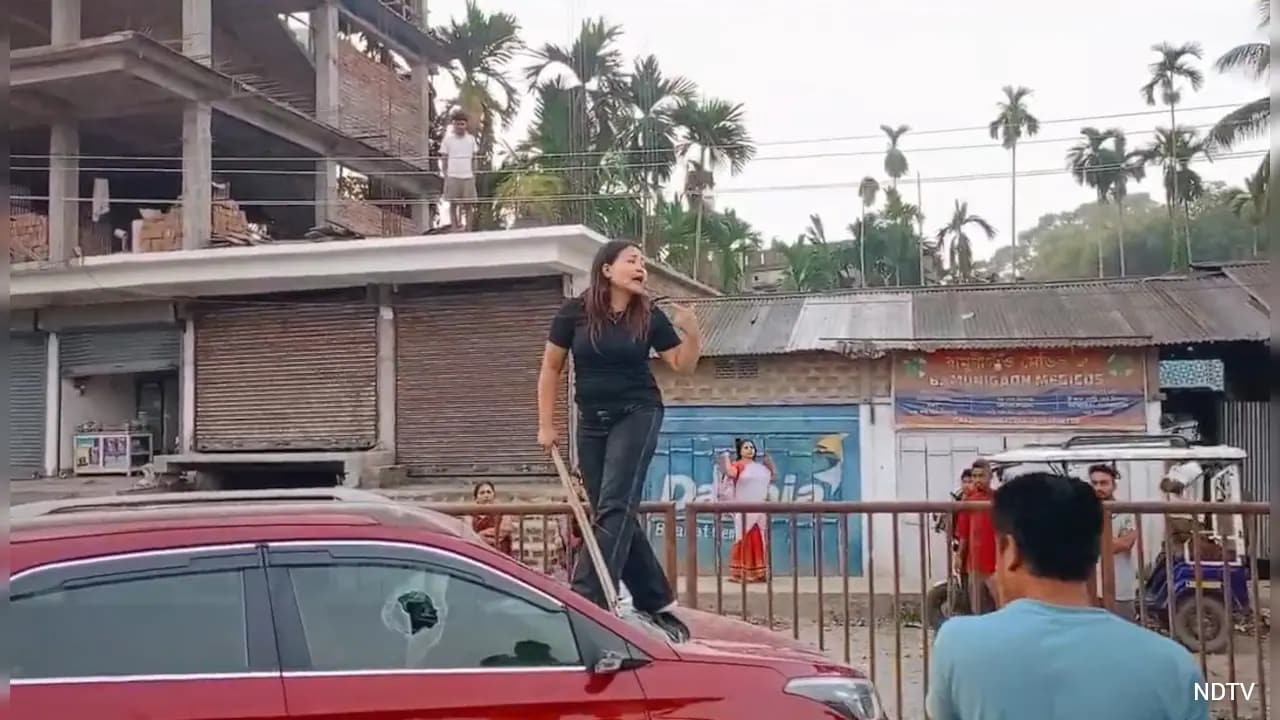 Woman Climbs On Car, Smashes Its Windows In Assam. Probe Unearths Drug Link