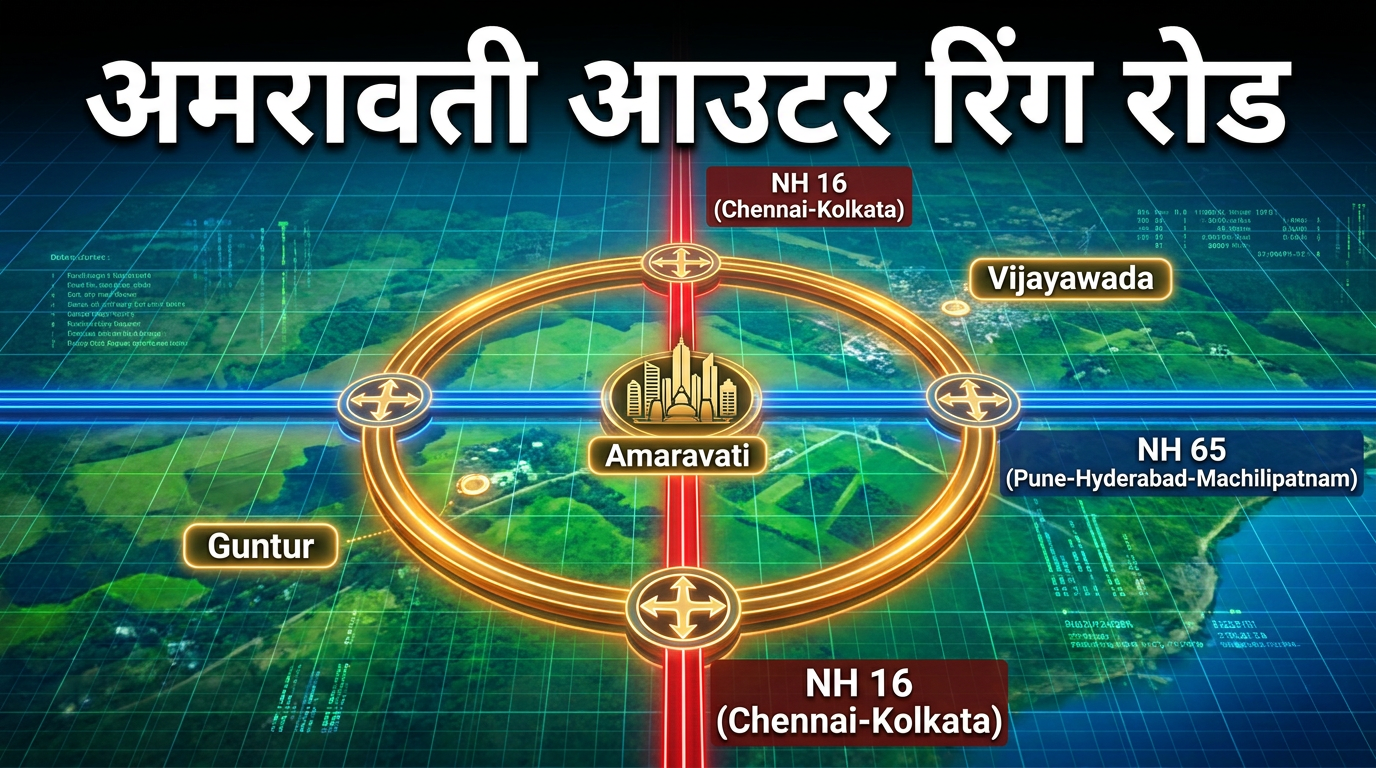 अमरावती आउटर रिंग रोड का ऐलान, 6 लेन के एक्सप्रेसवे की विजयवाड़ा-गुंटूर से कोलकाता-हैदराबाद तक कनेक्टिविटी