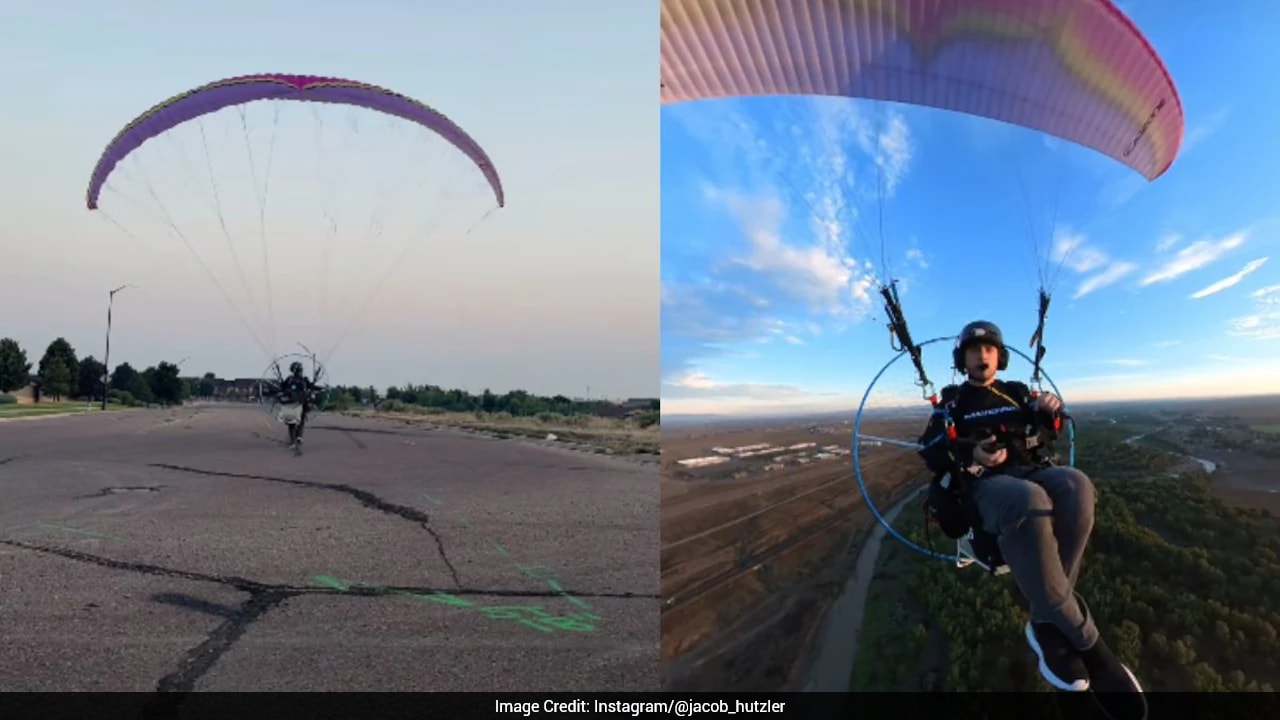 US Man Beats Traffic By Flying To Work On Paramotor: 'No Runway Required'
