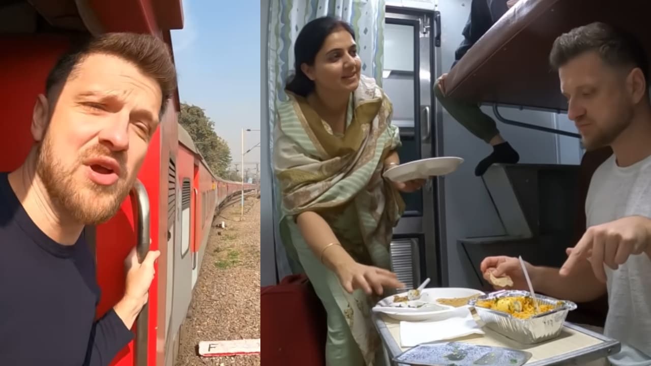 नीदरलैंड के यूट्यूबर ने भारत की फर्स्ट एसी ट्रेन में किया सफर, खाना खाकर कहा- 'ये अनुभव हमेशा याद रहेगा'