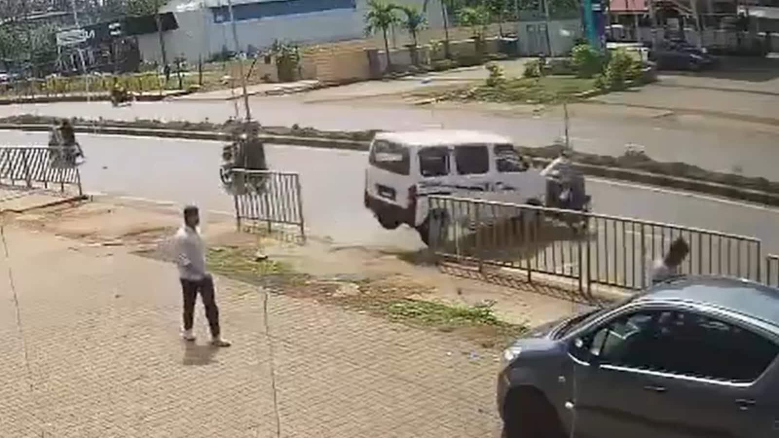 Delivry Rider Icon Caught On Camera: Man Crashes Brand-New Car Into Motorcycle Minutes ...