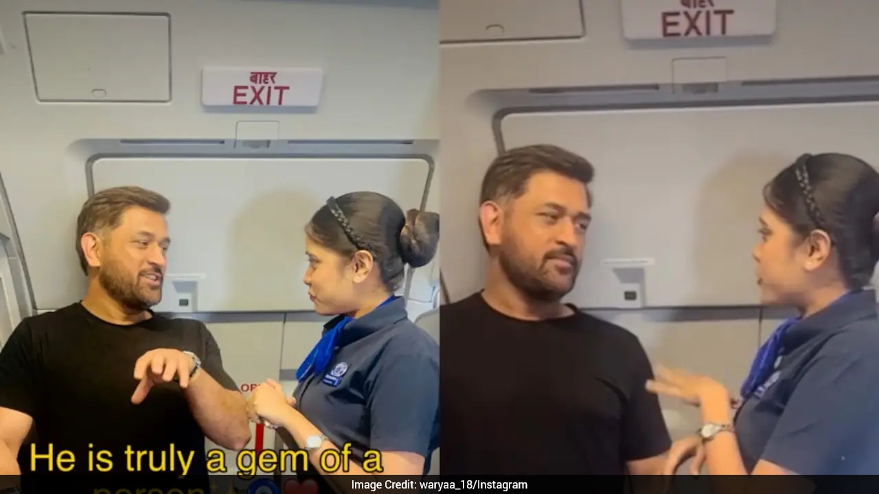 Flight Attendant Meets MS Dhoni Mid-Flight, Calls It A Dream Come True