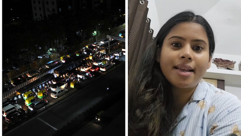 ट्रेन पकड़ने जा रही महिला को बेंगलुरु के ट्रैफिक ने रुलाया, बोली- जैसे जान बचाने के लिए भाग रहे हैं