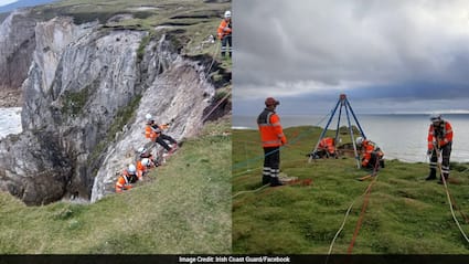 Couple Rescued From Irish Beach After Rising Tide Traps Them On Rocks