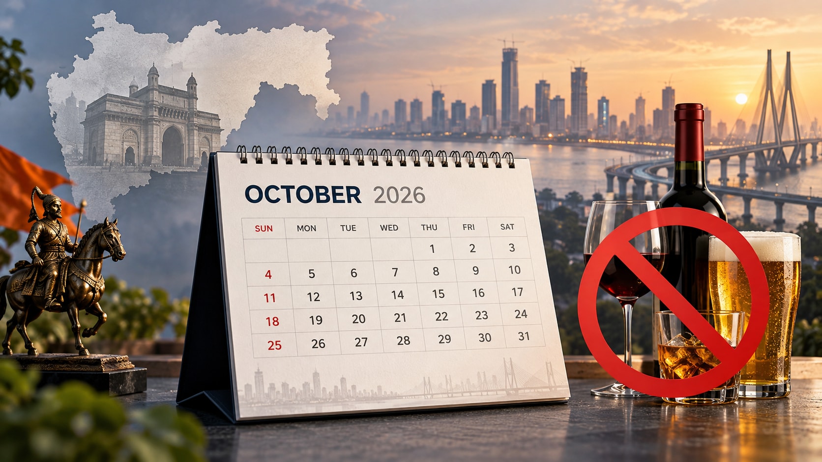 Maharashtra Liquor Dry Days in October 2026: Gandhi Jayanti and Dussehra Dates