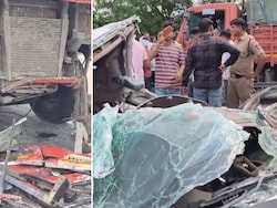 Car Hits Pothole, Loses Control, Then Bus Rams It Killing All 5 Passengers