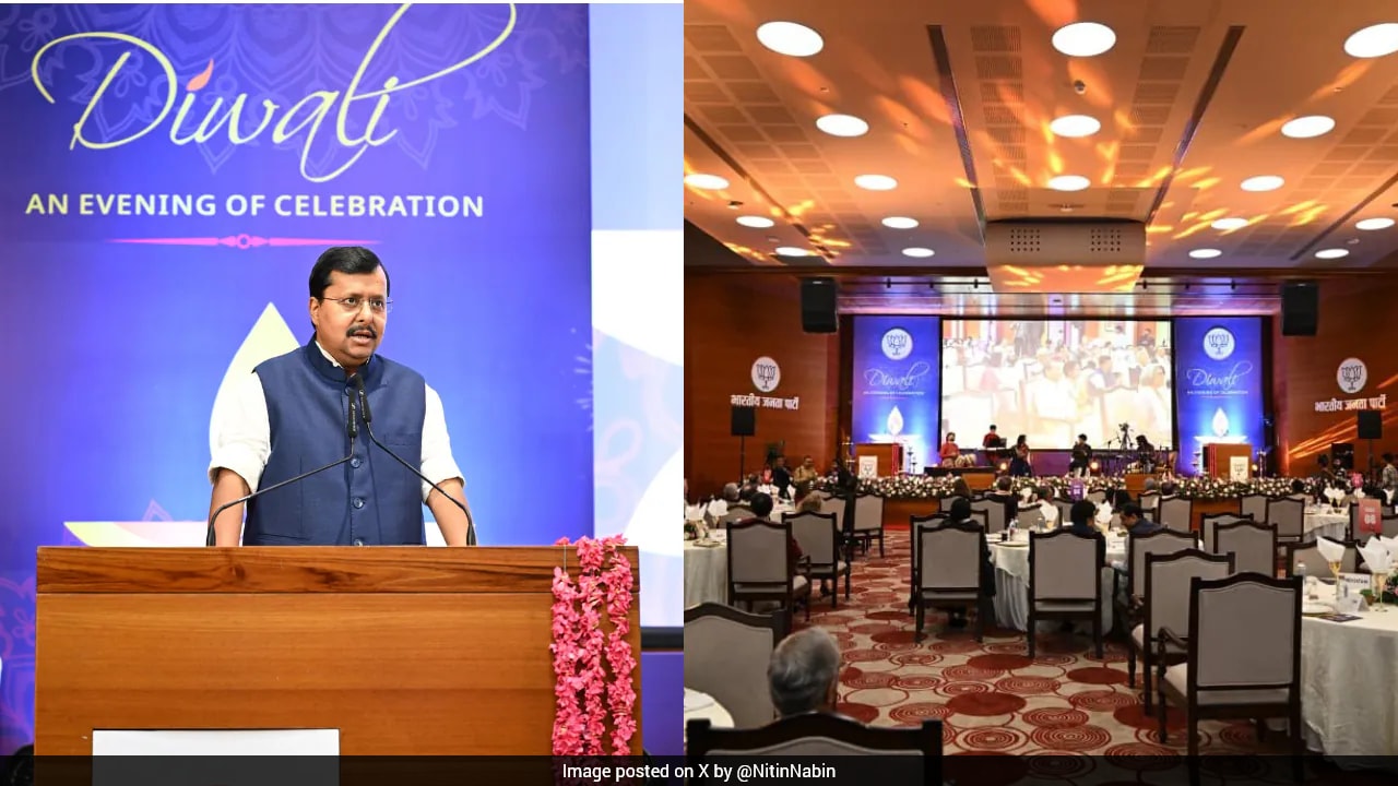 BJP Chief Nitin Nabin Hosts Diwali Event For Diplomats From 50 Countries