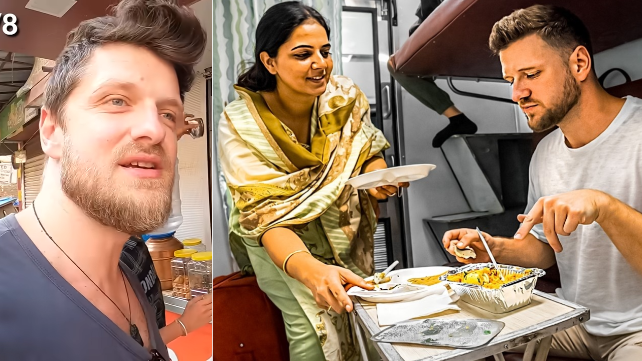 ट्रेन में विदेशी यूट्यूबर को मिला 'मां का प्यार', भारतीयों की मेहमाननवाजी देख बोला- ये लोग बड़े प्यारे हैं