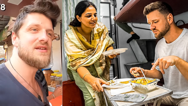ट्रेन में विदेशी यूट्यूबर को मिला 'मां का प्यार', भारतीयों की मेहमाननवाजी देख बोला- ये लोग बड़े प्यारे हैं