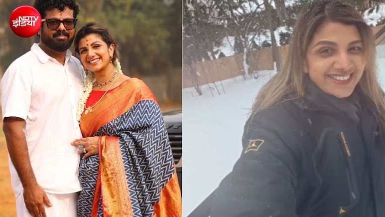 कनाडा के टोरंटो में रहती हैं साउथ की दिव्या भारती, बर्फीली वादियों से लेकर सेब के पेड़ की दिखाई रंभा ने झलक