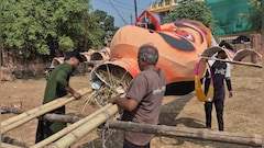 बारिश में कैसे जलेगा रावण ? MP में आंधी-पानी का अलर्ट, पुतलों को पॉलीथिन से ढका
