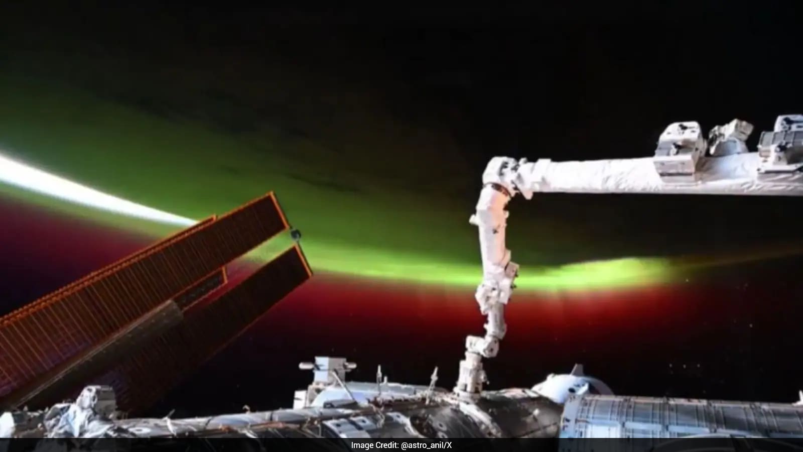 Astronaut Anil Menon Shares Green Aurora View From Space